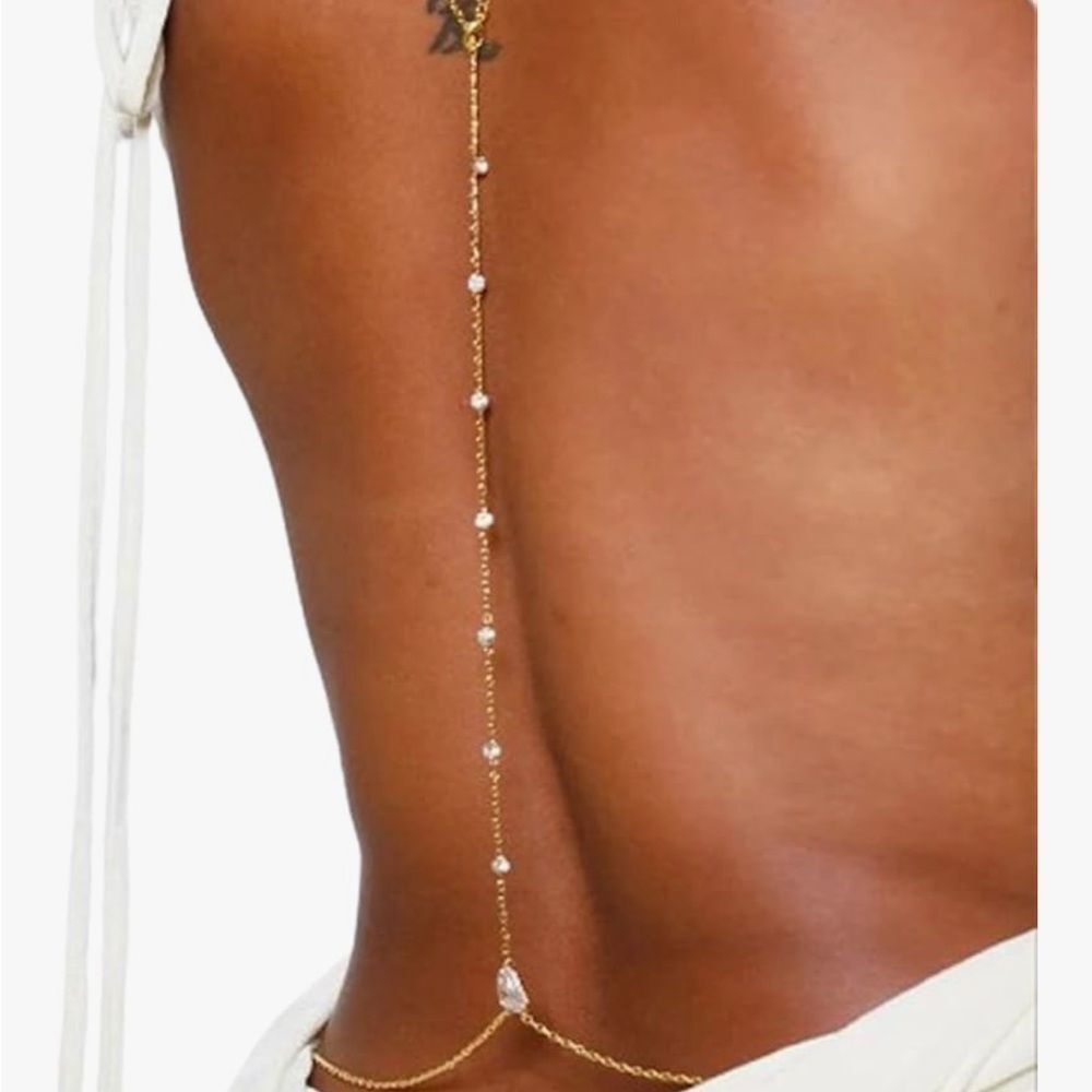 Backless Gold Body Chain - Picture 2 of 3